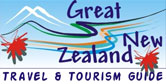 Great New Zealand Travel & Tourism Information for vacations and holidays in New Zealand.  Accommodation, transportation, activities, attractions and more links easily searchable.